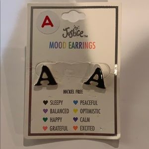 “A” earrings